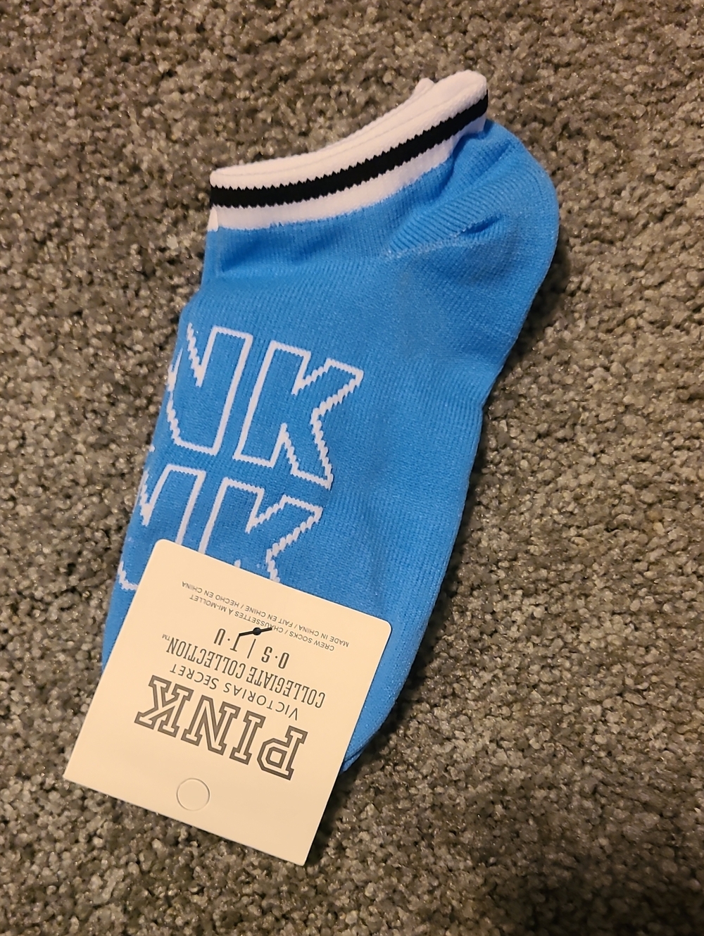 PINK Victoria's Secret Low-Cut Ankle Socks in Blue - 1 Pair